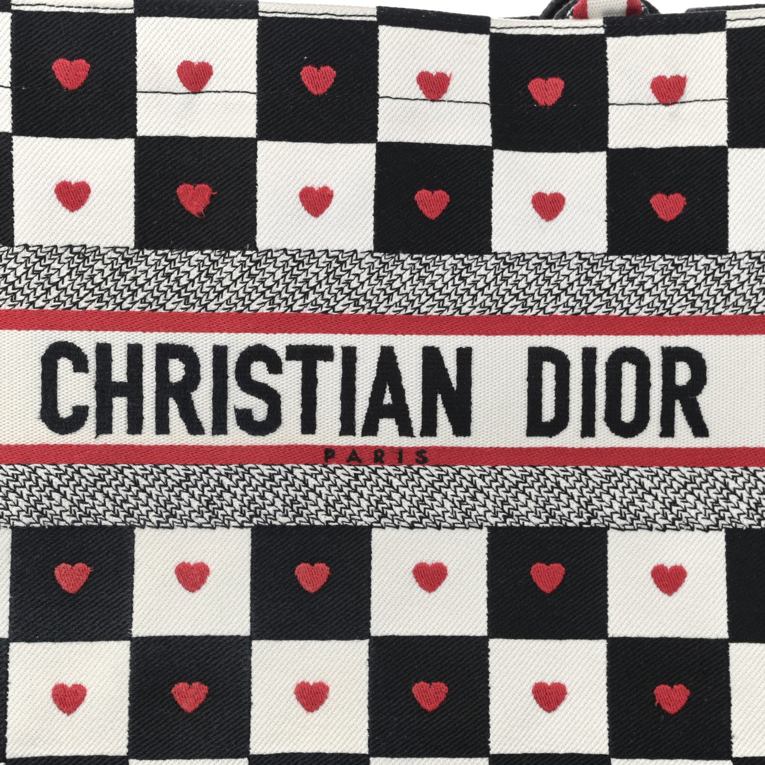 Christian Dior Canvas Embroidered Medium Book Tote Multicolor 8 of 13