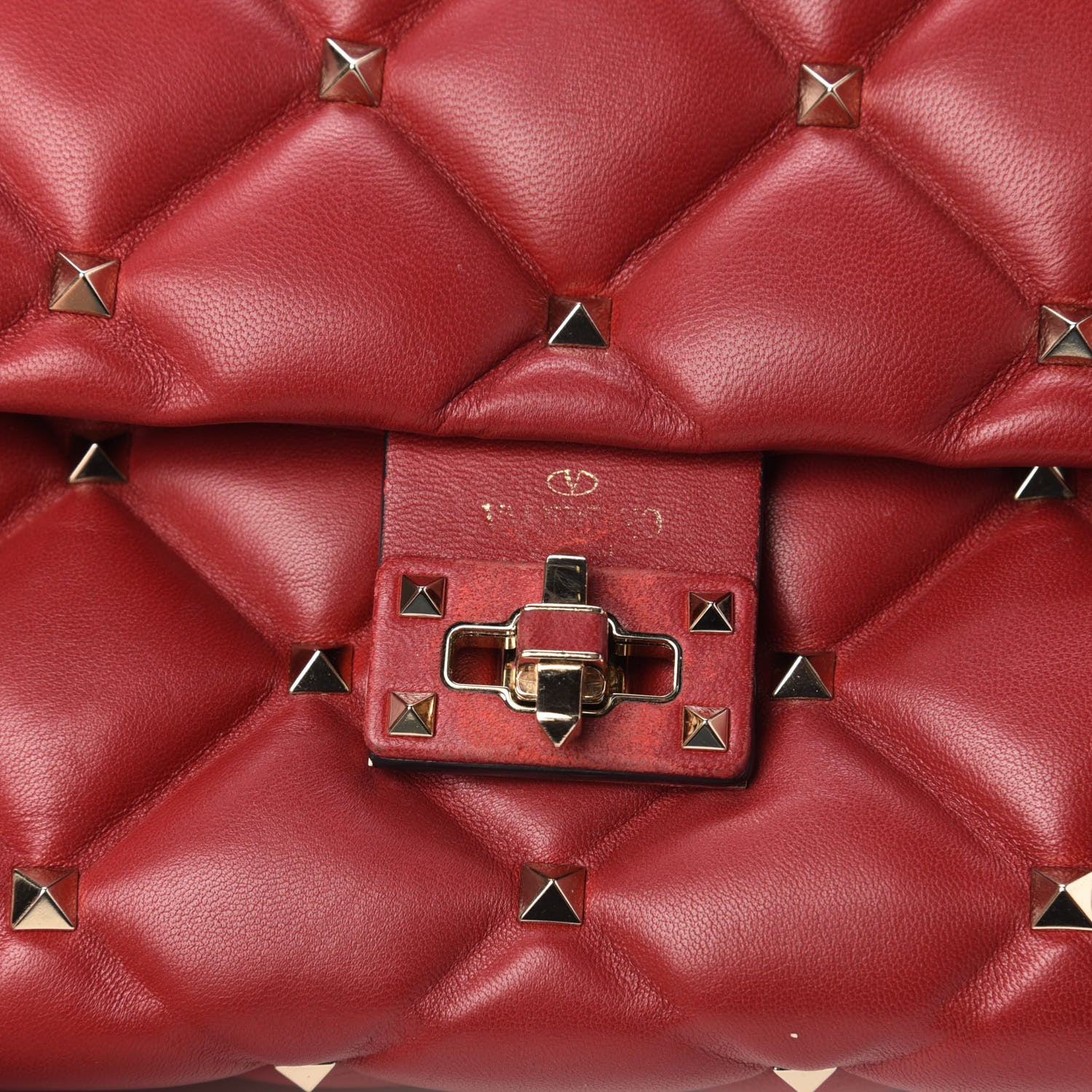 Valentino Garavani Nappa Medium Candystud Top Handle Bag Rosso Valentino 10 of 10