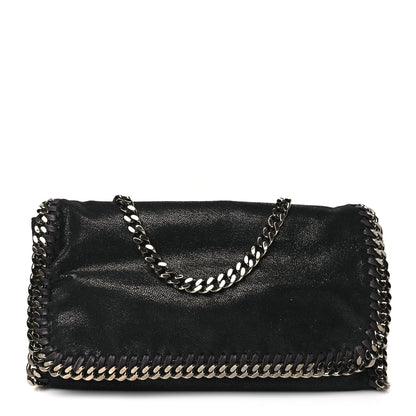 Stella McCartney Shaggy Deer Falabella Fold Over Clutch Black 1 of 9