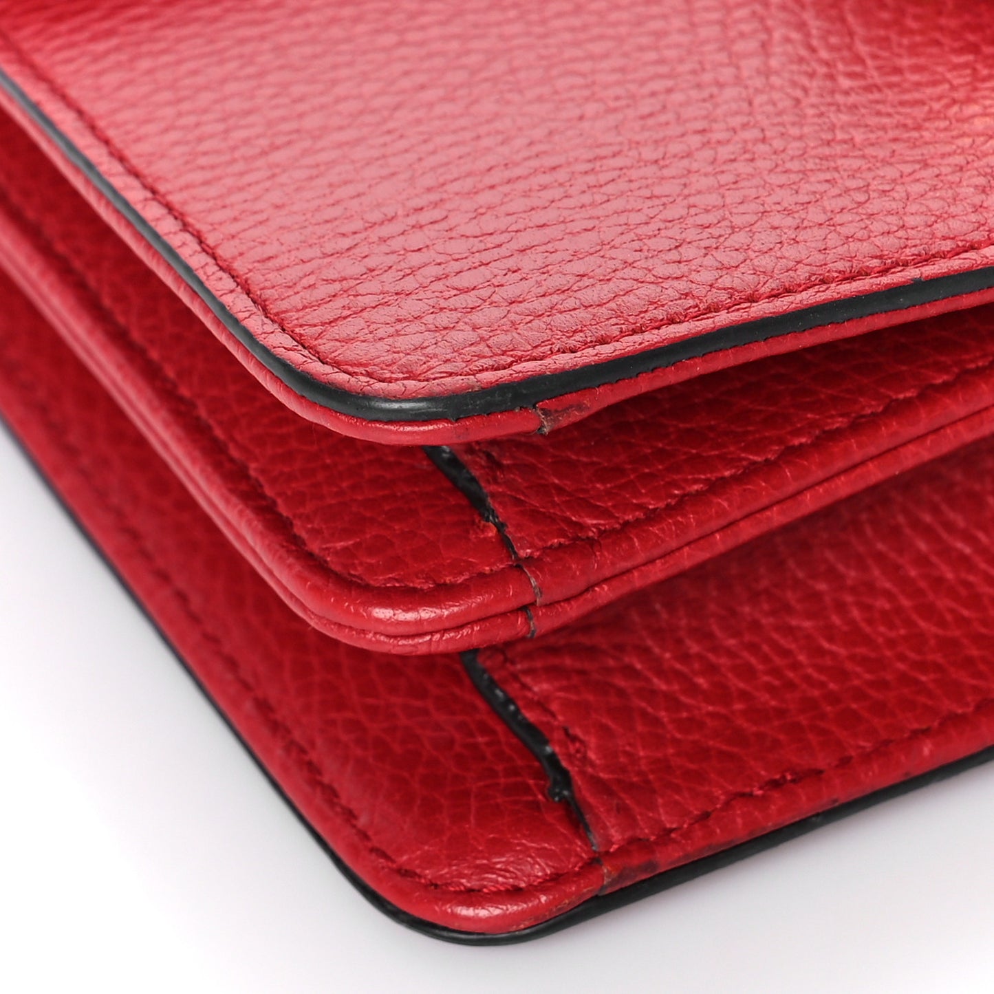 Dollar Calfskin Small Interlocking G Shoulder Bag Red