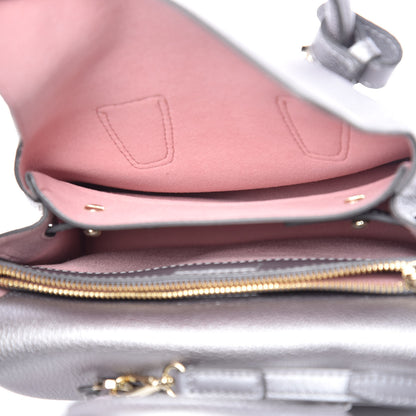 MCM Metallic Grained Calfskin Mini Milla Tote Spike Silver 10 of 15
