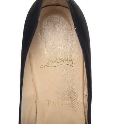 Christian Louboutin Shiny Calfskin Veau Velours Viva Bella 140 Platform Pumps 36.5 Black 7 of 14