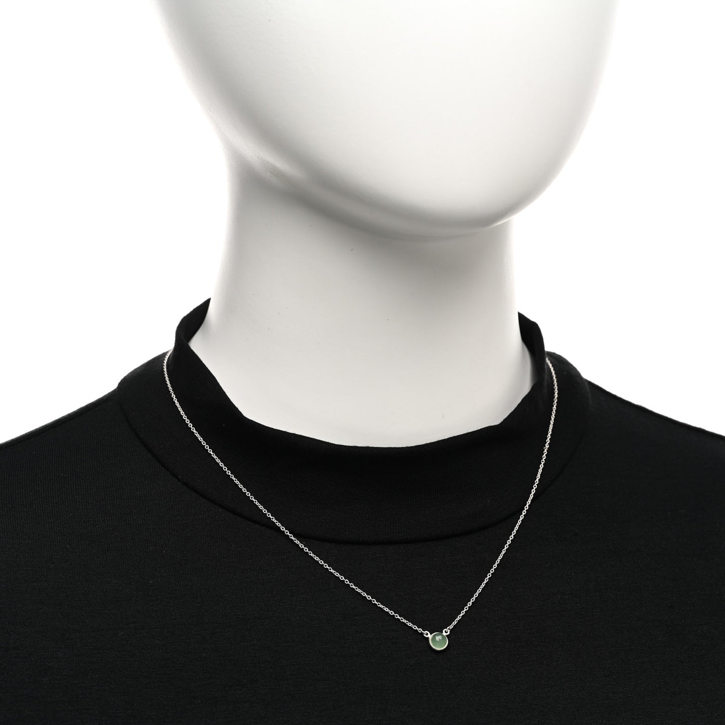 Sterling Silver Aventurine Elsa Peretti Color by the Yard Pendant Necklace