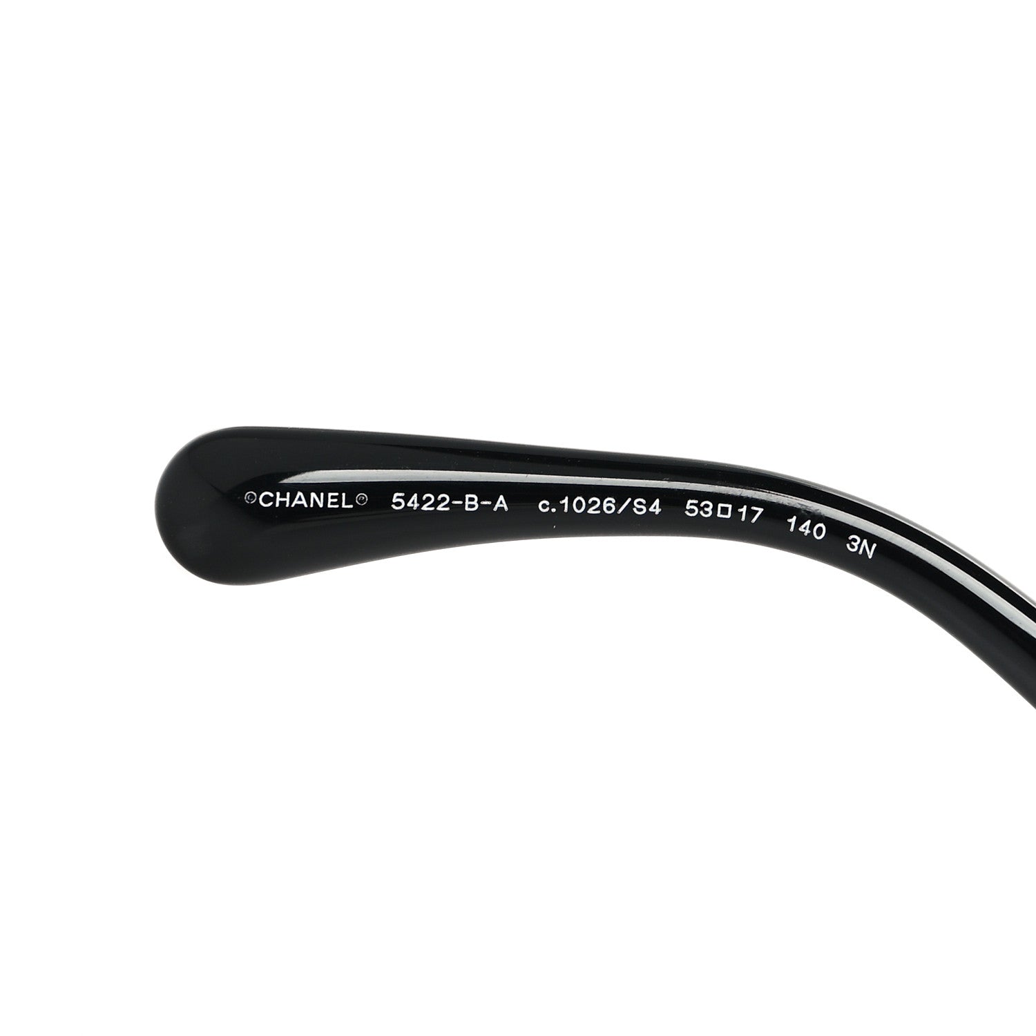 Chanel Acetate Strass Polarized Square Sunglasses 5422-B-A Black White 5 of 7