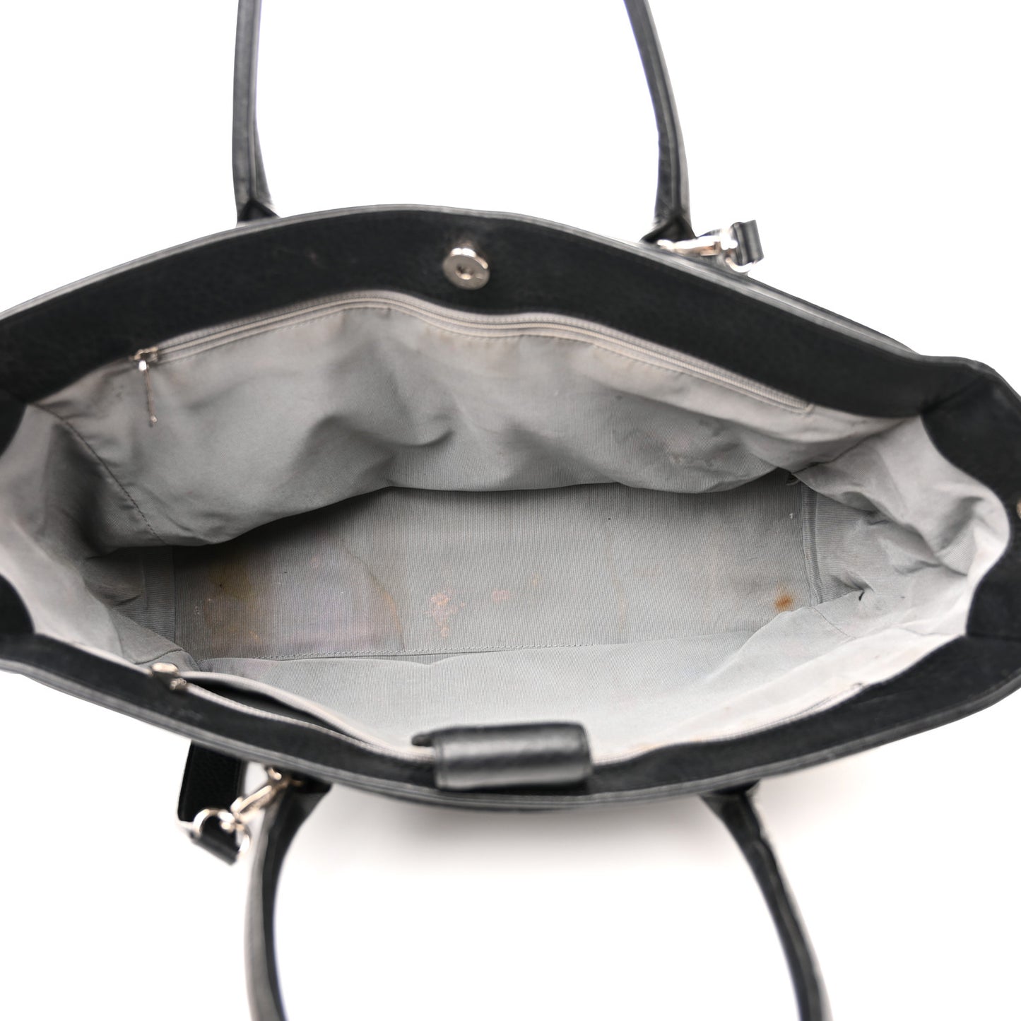 Calfskin Cerf Executive Shopper Tote Black