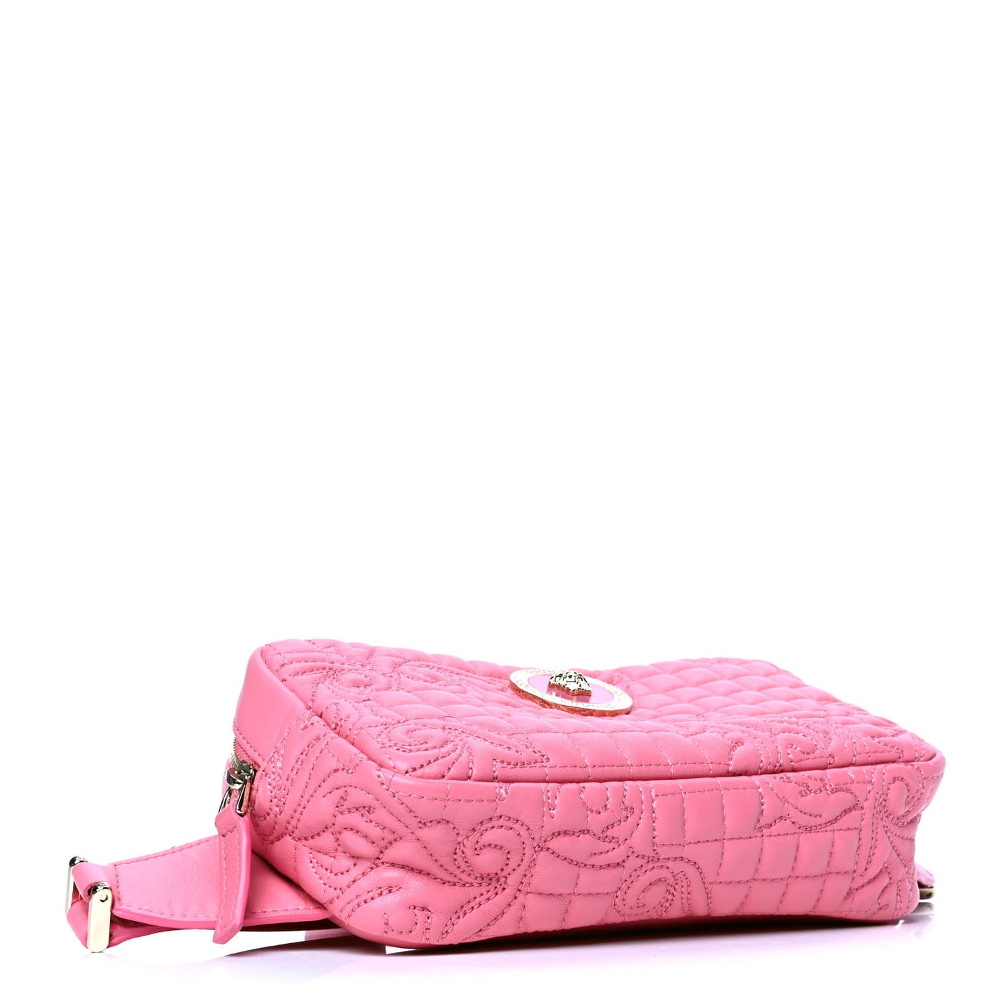 Nappa Barocco Quilted Vanitas Medea Belt Bag Pink