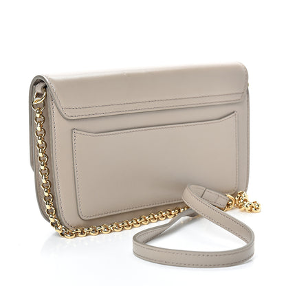 Chloe Calfskin Suede C Clutch With Chain Motty Grey 2 of 13