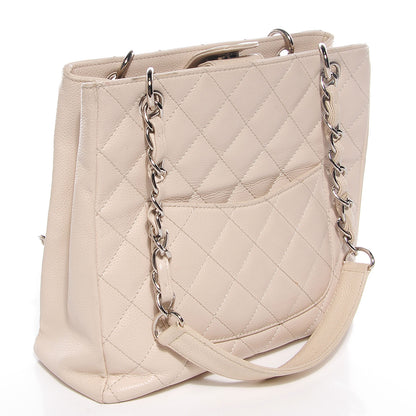Chanel Caviar Petit Shopping Tote PST Beige Clair 3 of 7