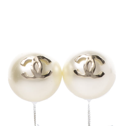 Chanel Pearl CC Chain Drop Earrings Gold 4 of 7