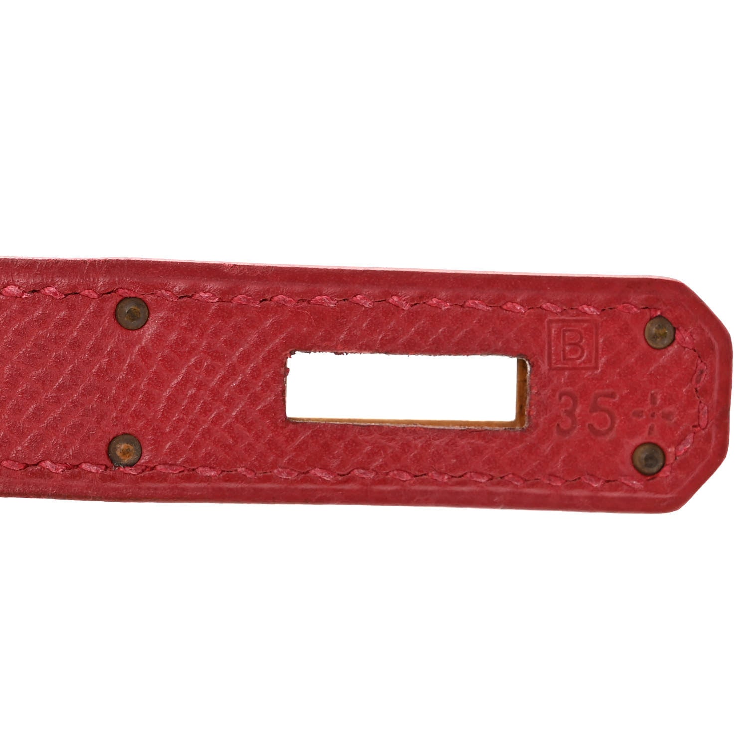 Hermes Courchevel Kelly Retourne 35 Rouge Vif 8 of 13