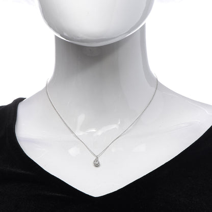 Tiffany Platinum Diamond 6mm Elsa Peretti Teardrop Pendant Necklace 2 of 6