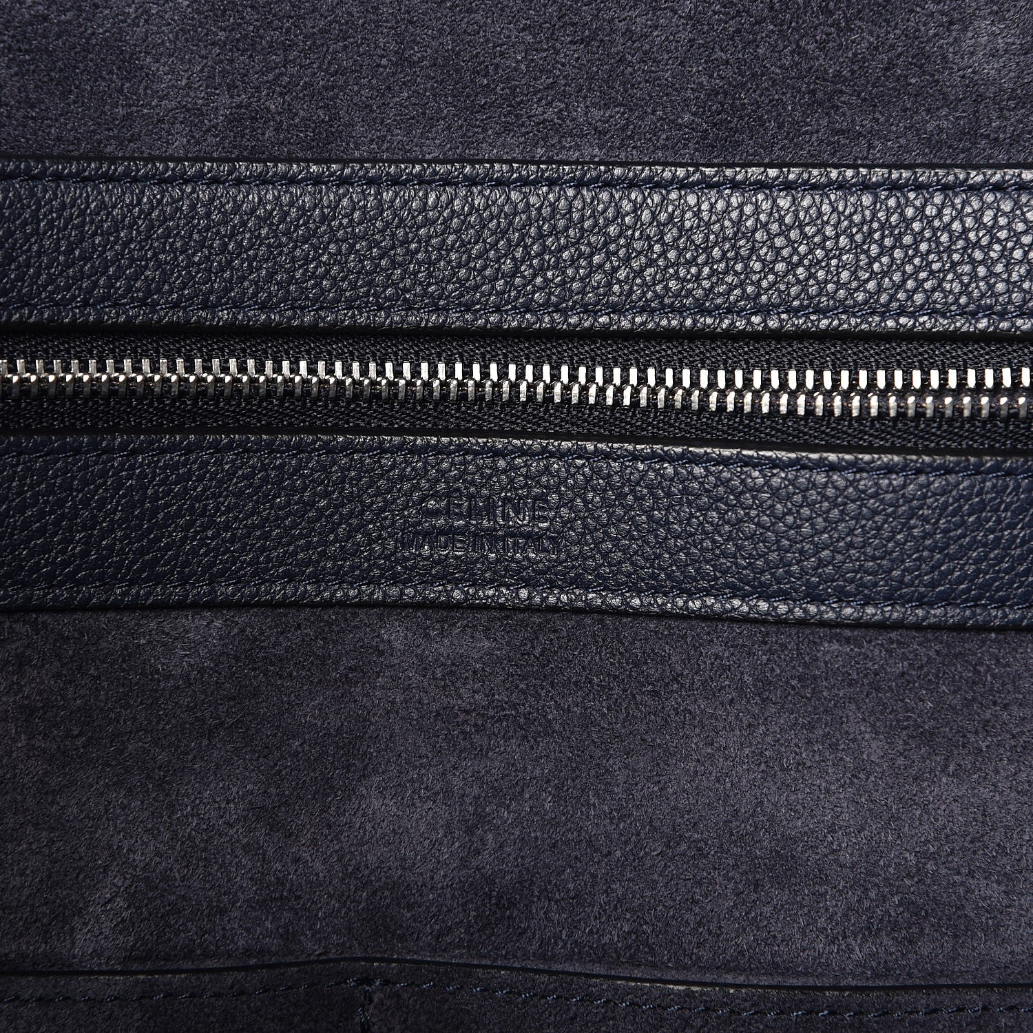 Celine Soft Grained Calfskin Small Belt Cabas Phantom Navy 6 of 9