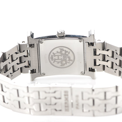 Hermes Stainless Steel 21mm Heure H Hour Quartz Watch Black 4 of 6
