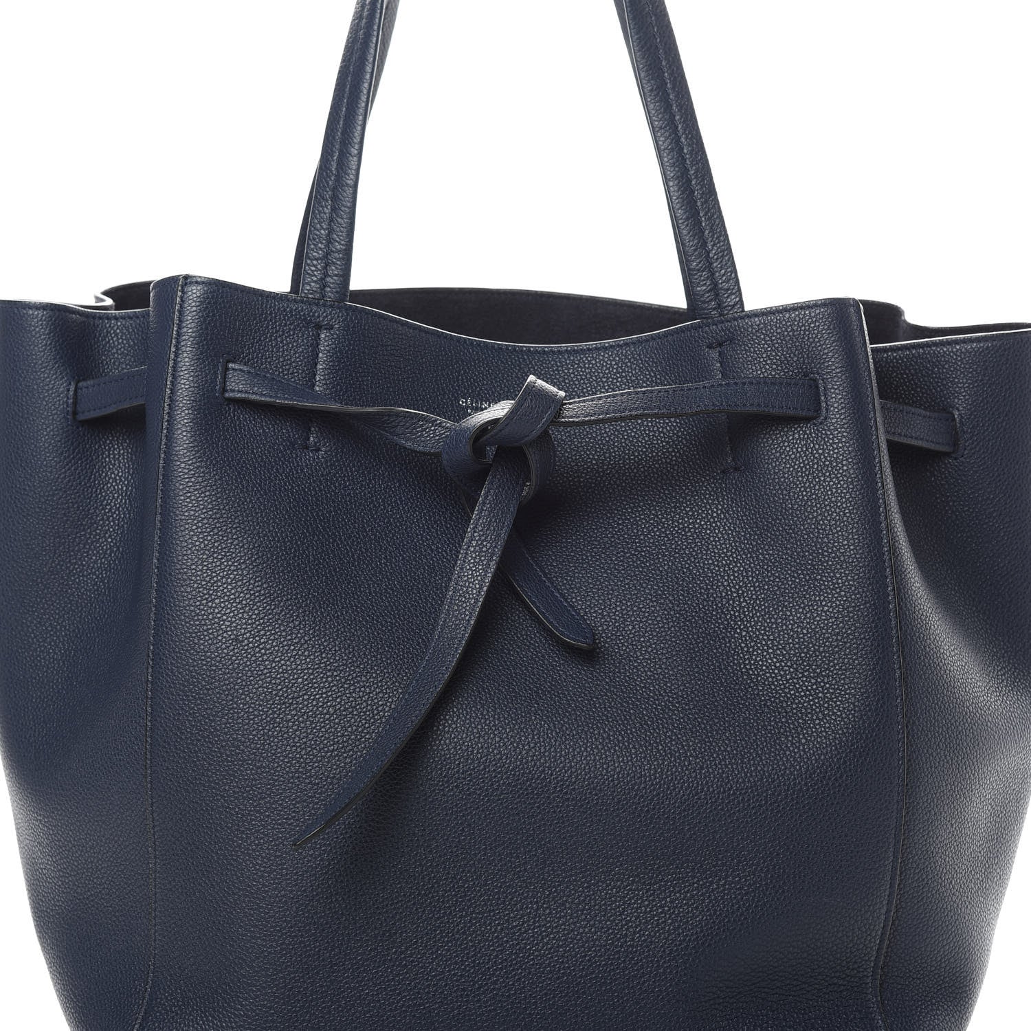 Celine Soft Grained Calfskin Small Belt Cabas Phantom Dark Blue 8 of 11