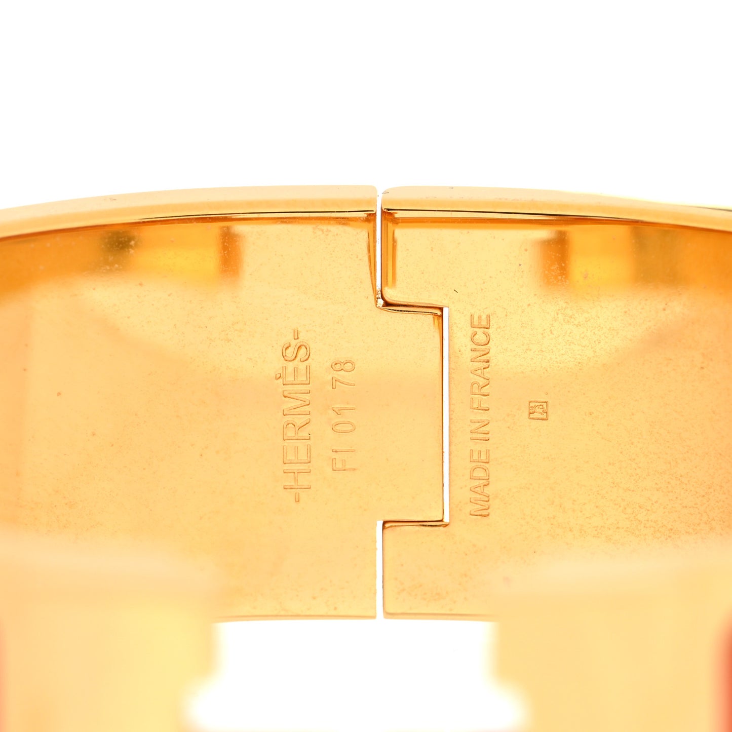 Enamel Wide Clic Clac H Bracelet GM Orange