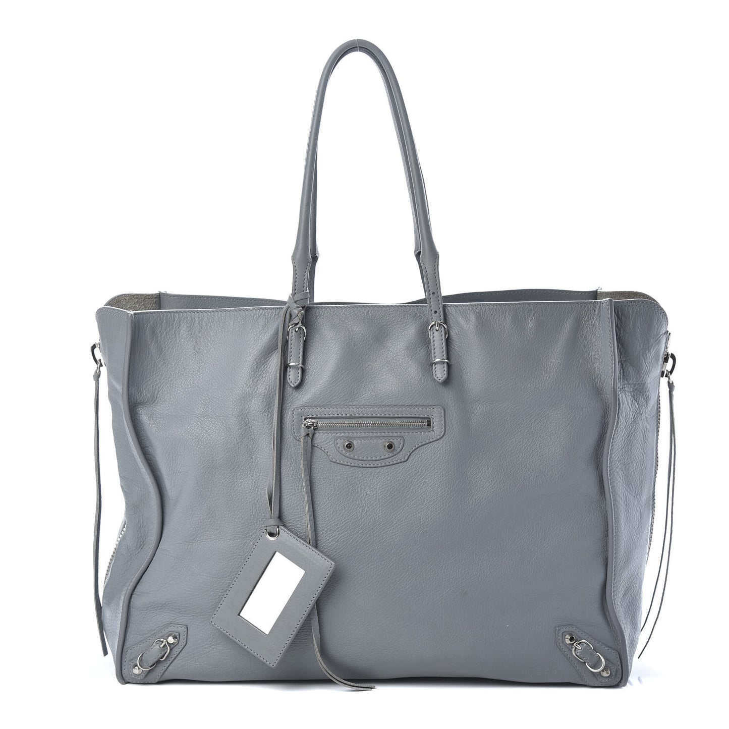 Veau Papier A4 Zip Around Tote Grey