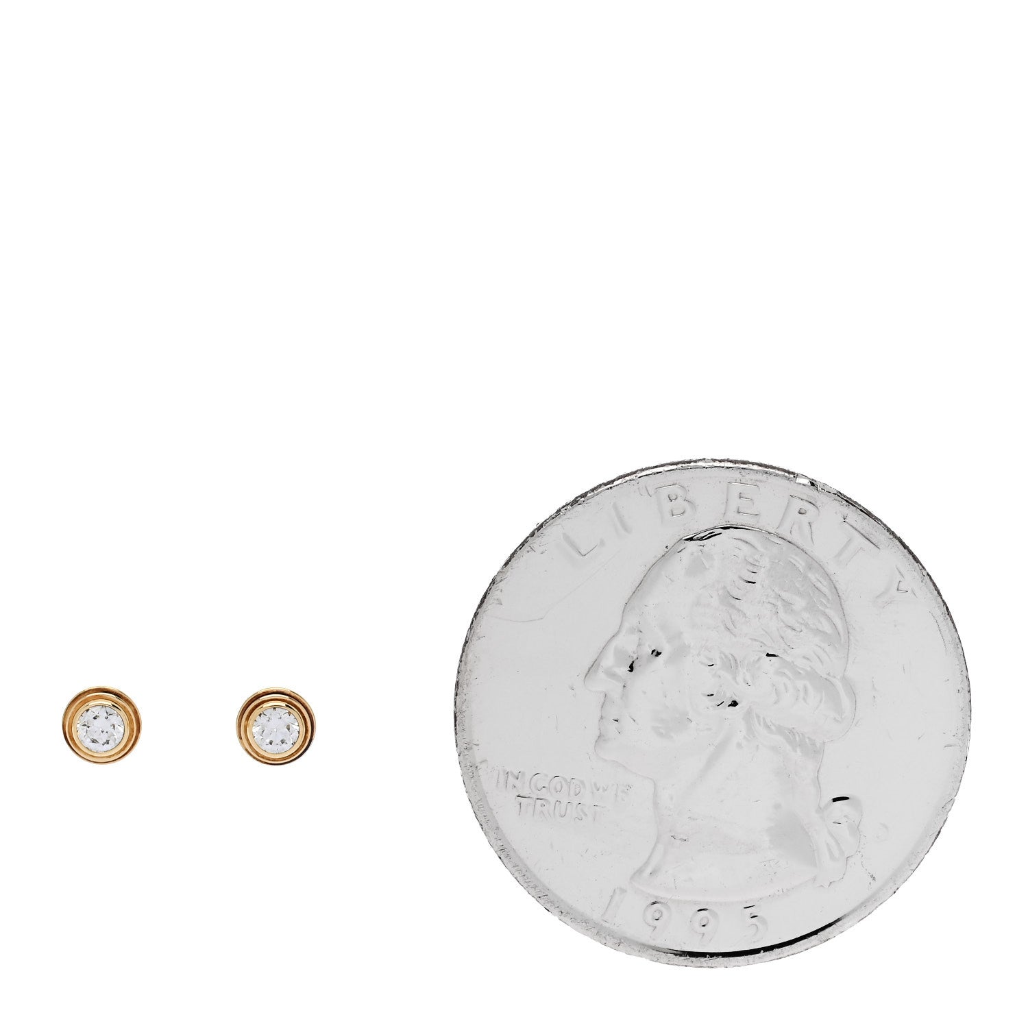 Cartier 18K Yellow Gold Diamond XS D'Amour Earrings 2 of 5