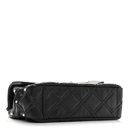 Chanel Lambskin Quilted Pearl Studded Flap Black 4 of 10