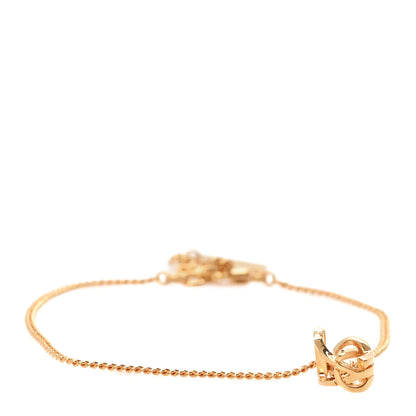 Saint Laurent Brass Monogram Twist Bracelet Gold 1 of 5