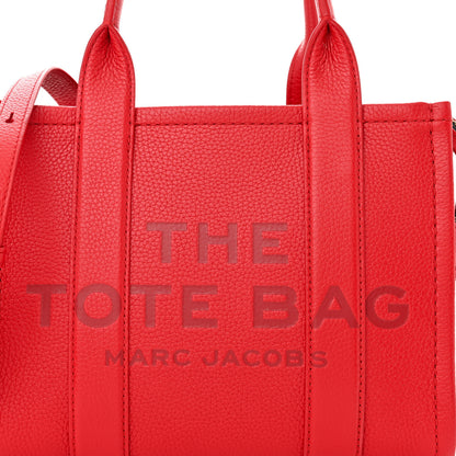 Marc Jacobs Grained Calfskin Small The Tote Bag True Red 8 of 10