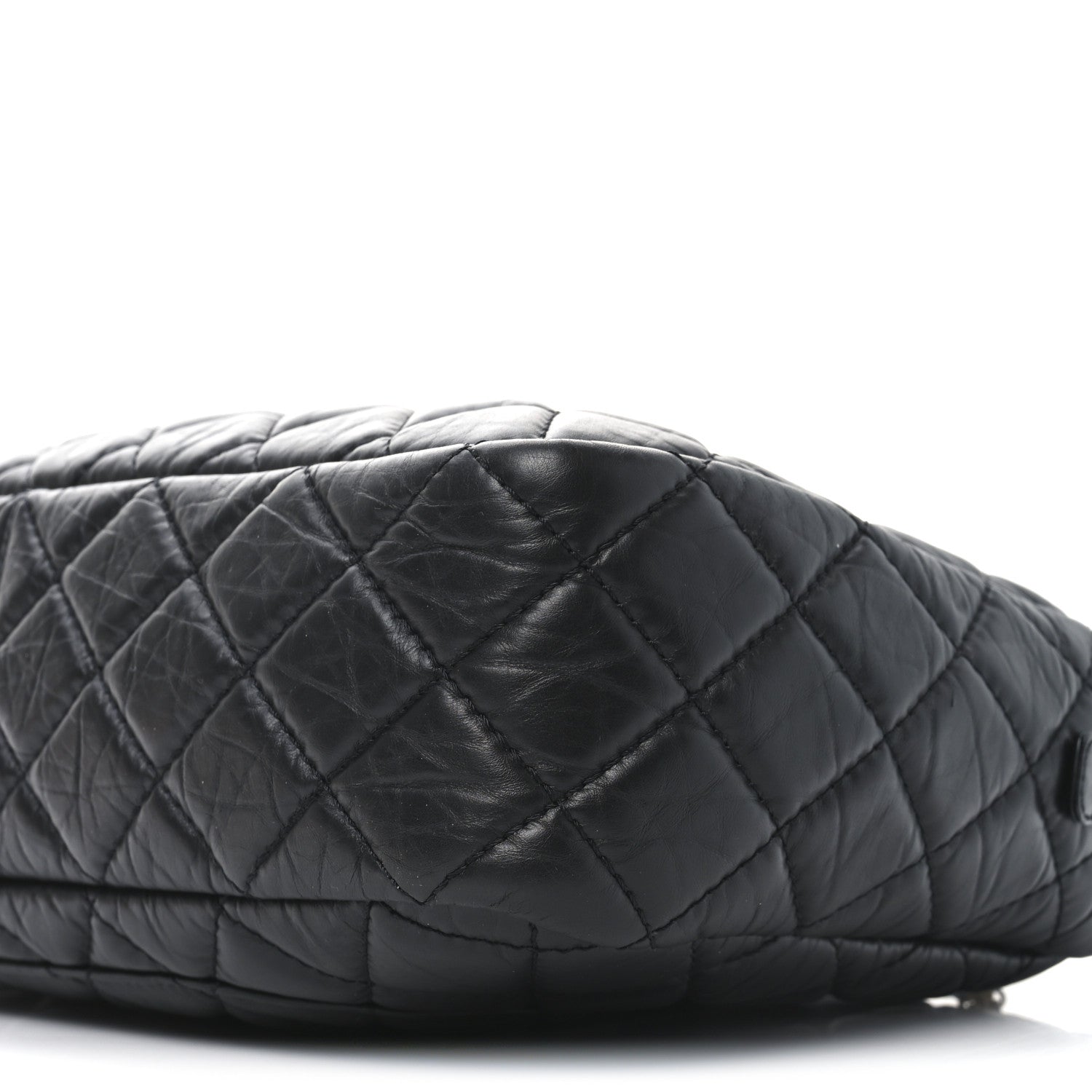 Chanel Aged Calfskin Quilted Large Reissue Camera Case Black 10 of 10
