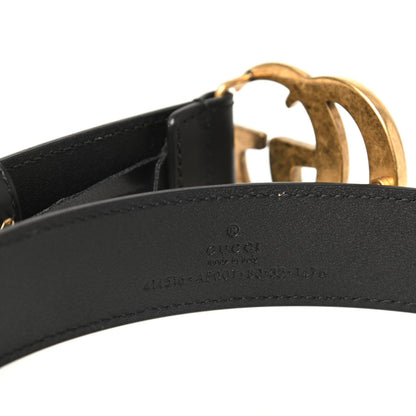 Gucci Calfskin Double G 30mm Belt 80 32 Black 3 of 6