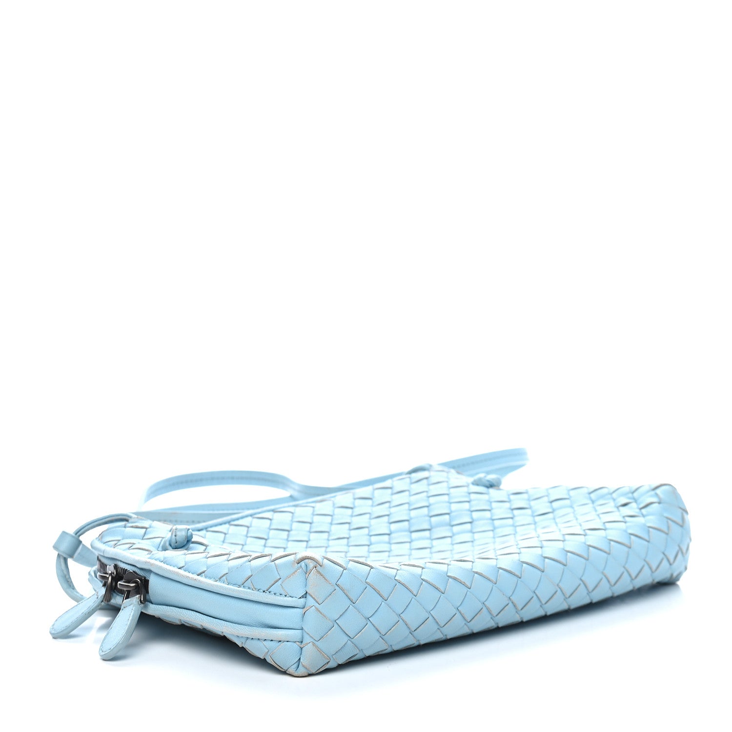 Bottega Veneta Nappa Intrecciato Crossbody Pillow Light Blue 3 of 9