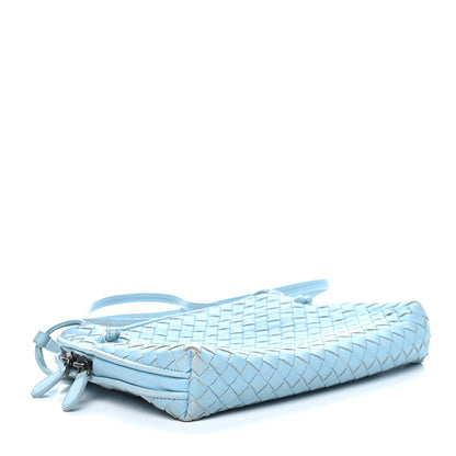 Bottega Veneta Nappa Intrecciato Crossbody Pillow Light Blue 3 of 9