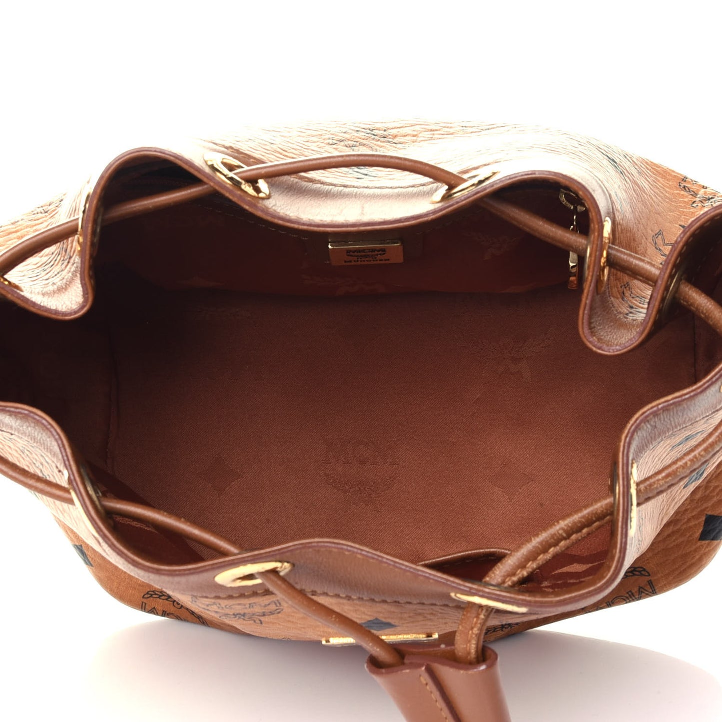 Visetos Essential Drawstring Bucket Bag Cognac