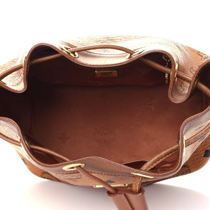 MCM Visetos Essential Drawstring Bucket Bag Cognac 3 of 5