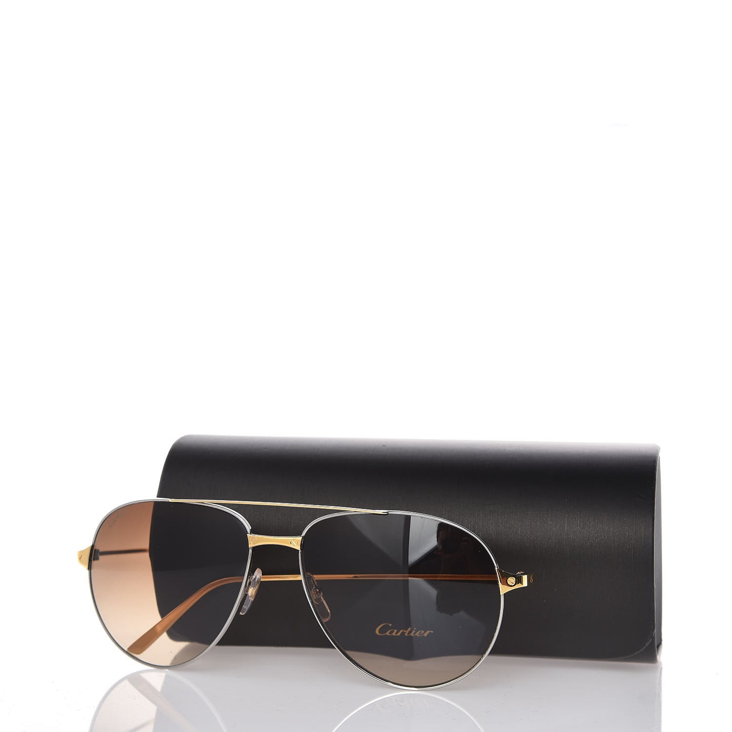Santos de Aviator Sunglasses CT0038S Silver Gold