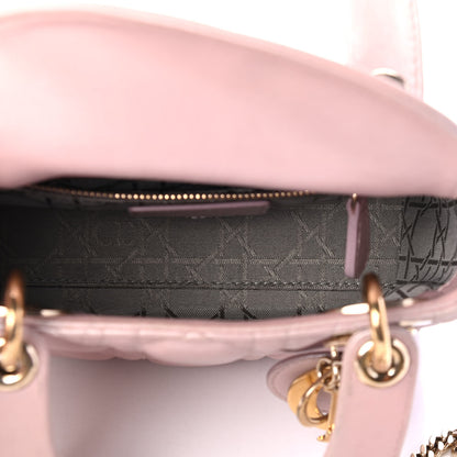 Christian Dior Metallic Lambskin Cannage Mini Lady Dior Lotus 4 of 4