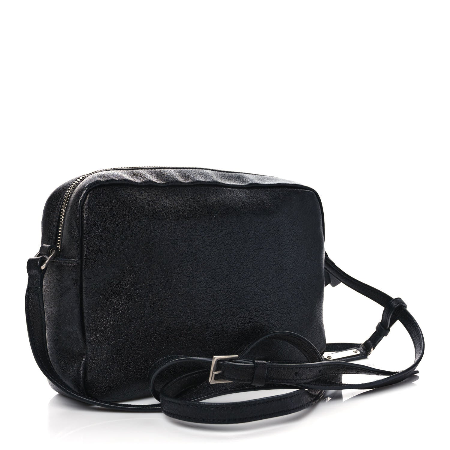 Saint Laurent Lambskin Monogram Embossed Small Lou Camera Bag Black 3 of 11