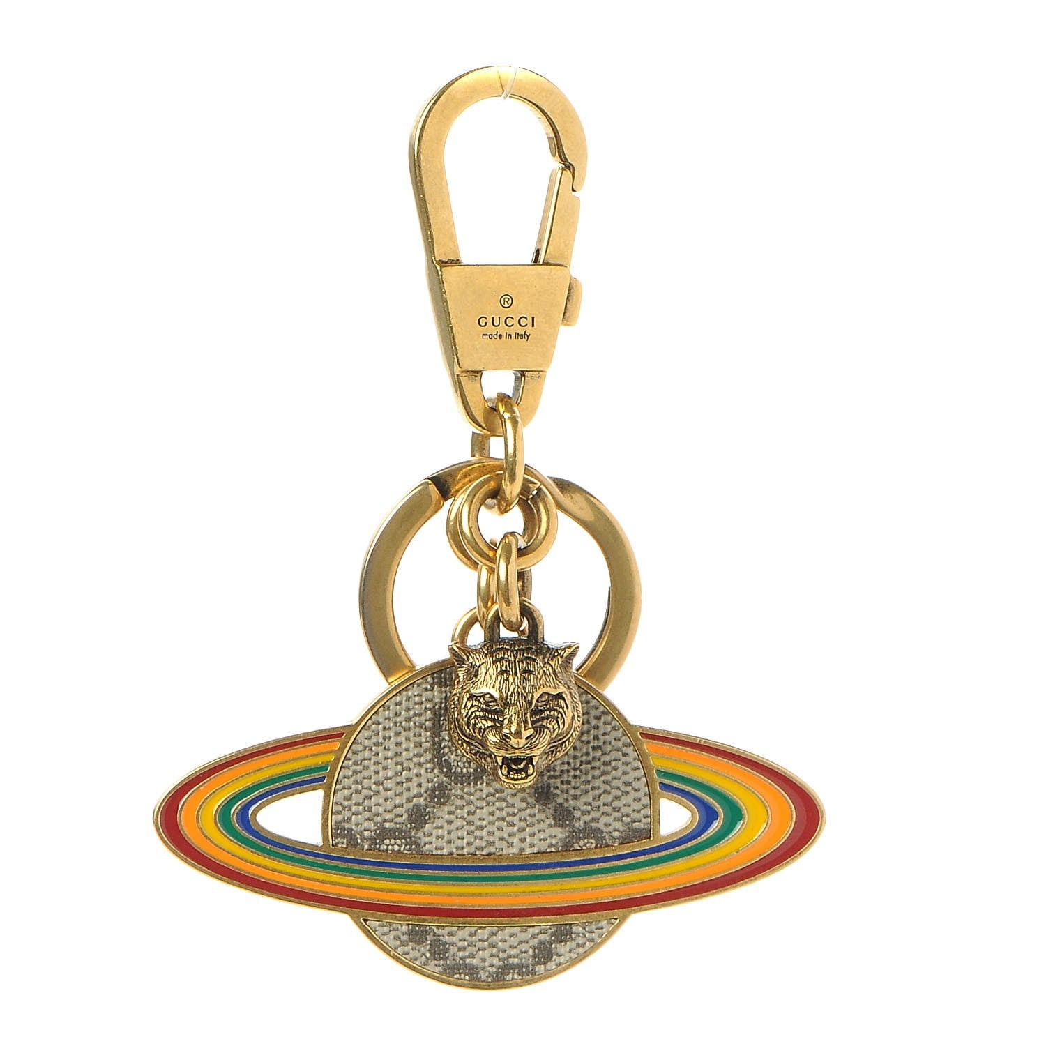 Gucci Brass GG Supreme Planet Key Chain Multicolor 1 of 4