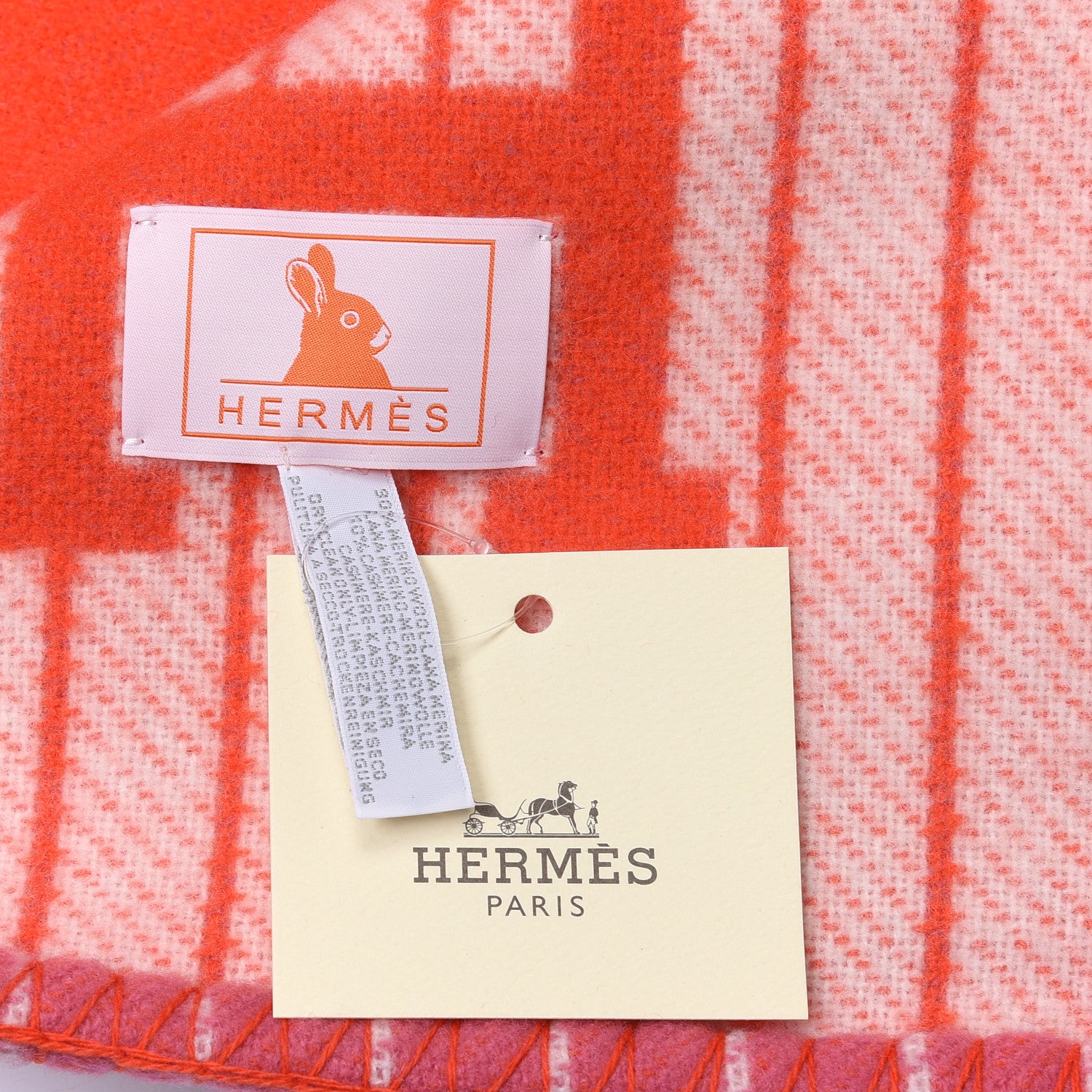 Hermes Wool Cashmere Avalon Passe-Passe Blanket Figue 3 of 3
