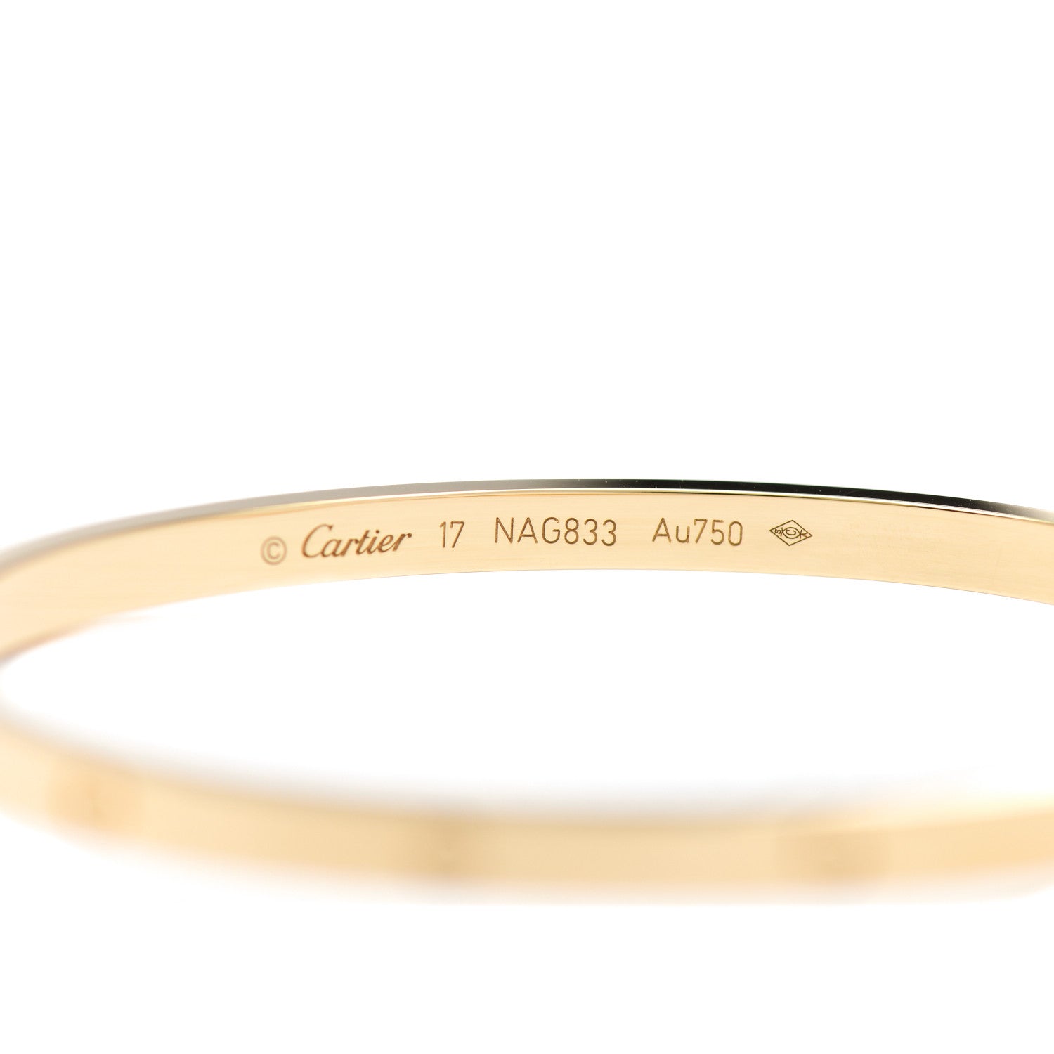 Cartier 18K Yellow Gold Small LOVE Bracelet 17 4 of 4