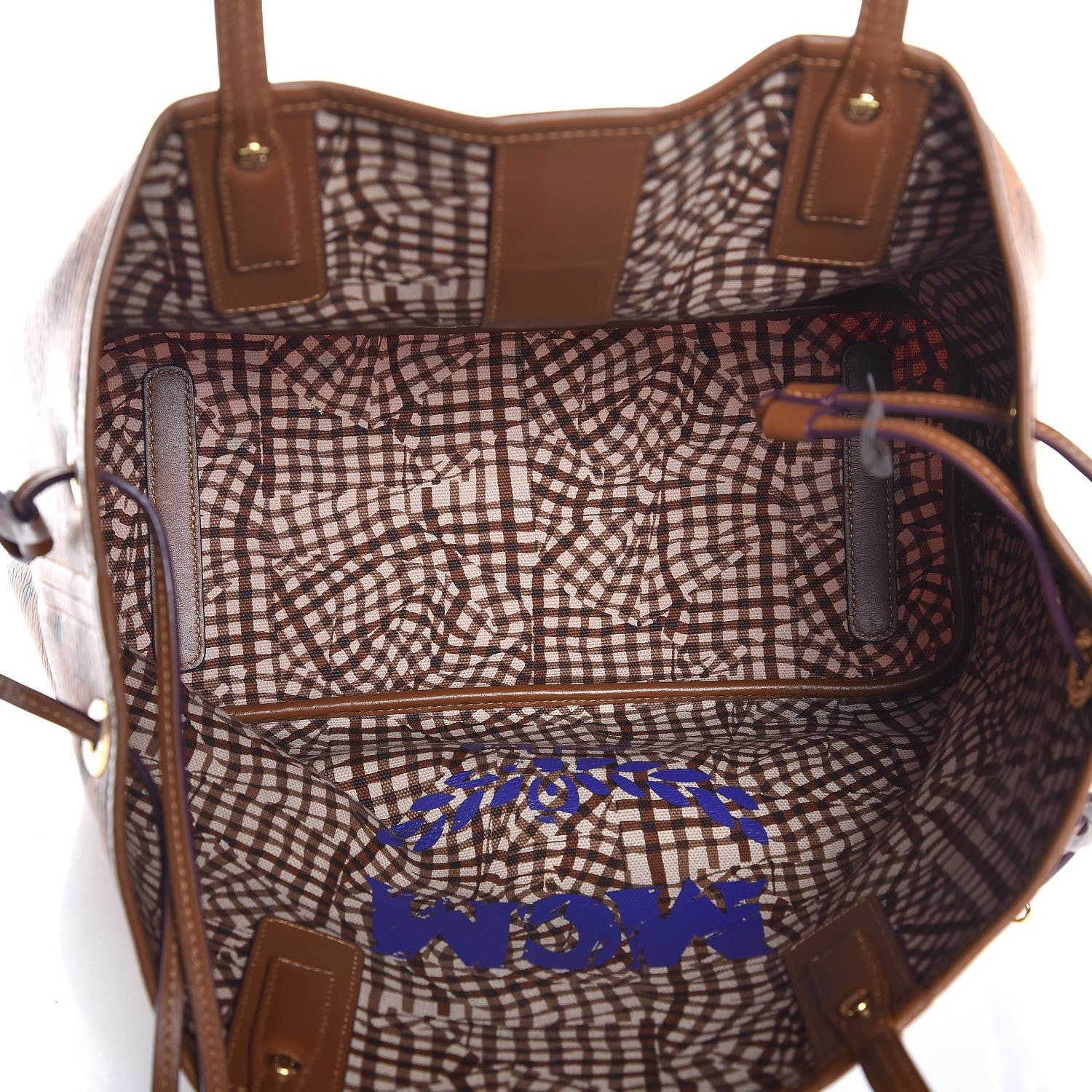 MCM Visetos Medium Liz Reversible Shopper Tote Cognac 12 of 20