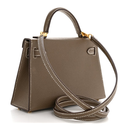 Hermes Epsom Mini Kelly Sellier 20 Etoupe 3 of 14