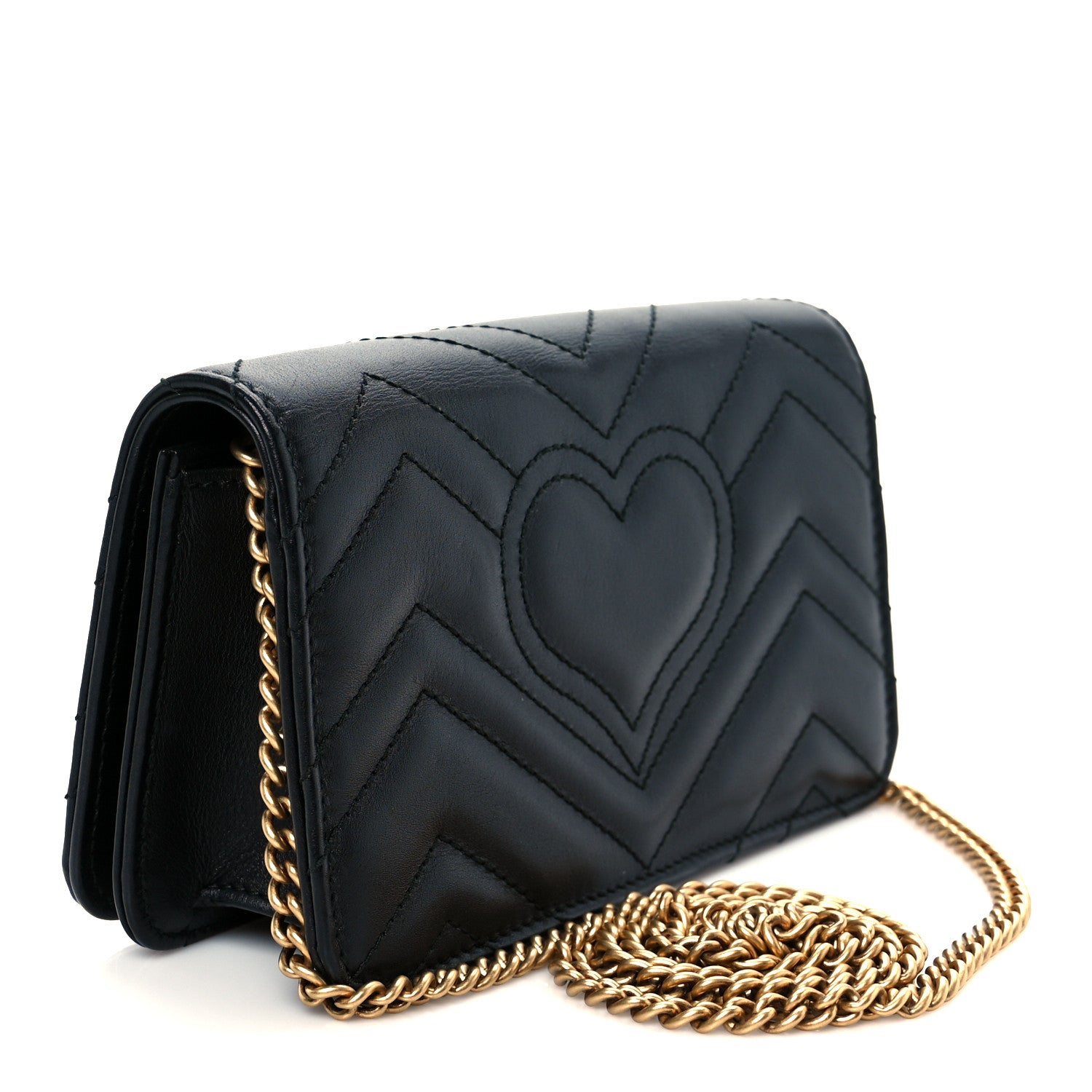 Gucci Calfskin Matelasse GG Marmont Mini Bag Black 4 of 17
