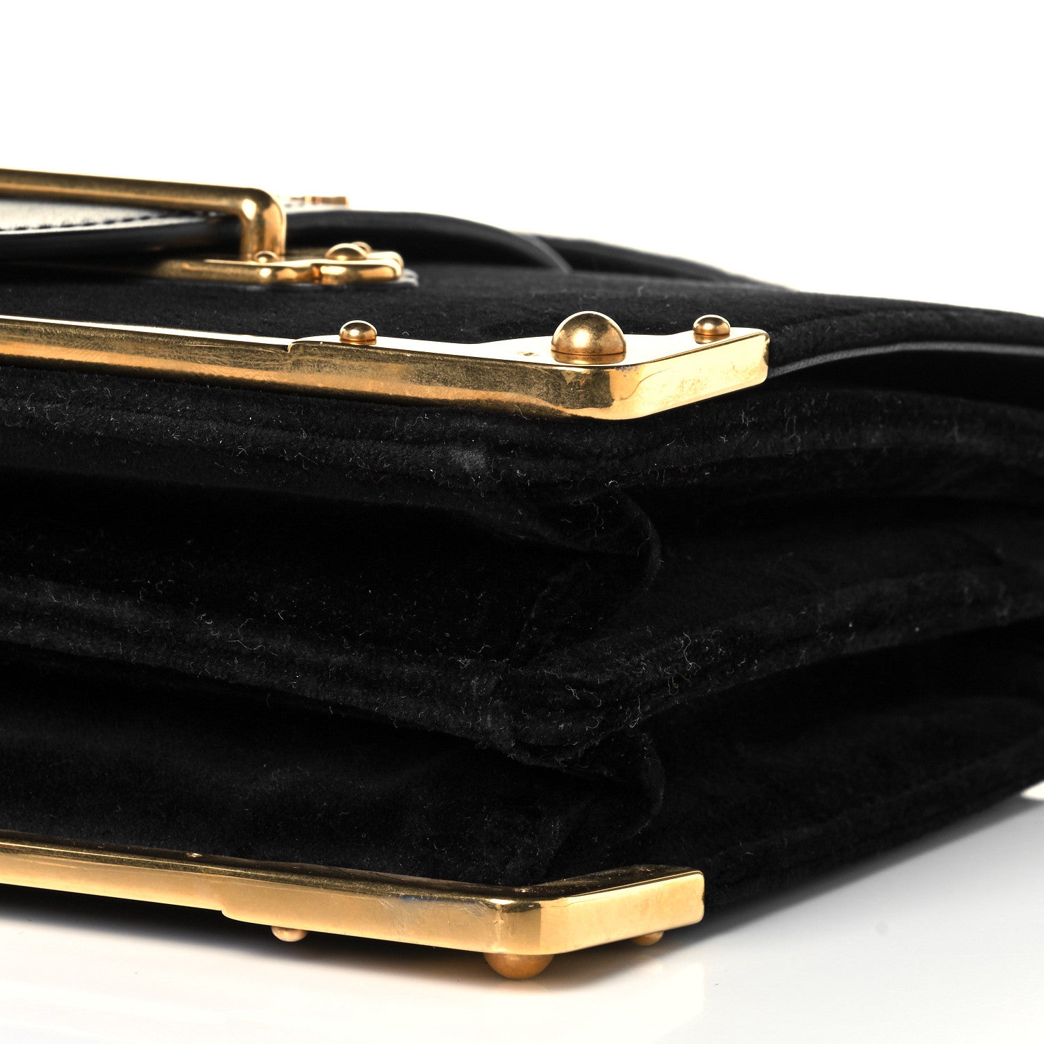 Prada Velvet City Calfskin Cahier Bag Black 8 of 8