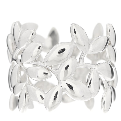 Tiffany Sterling Silver Wide Paloma Picasso Olive Leaf Band Ring 52 6 3 of 5