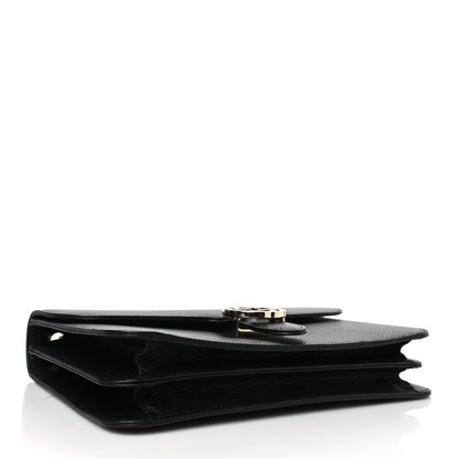 Gucci Dollar Calfskin Interlocking G Shoulder Bag Black 4 of 9