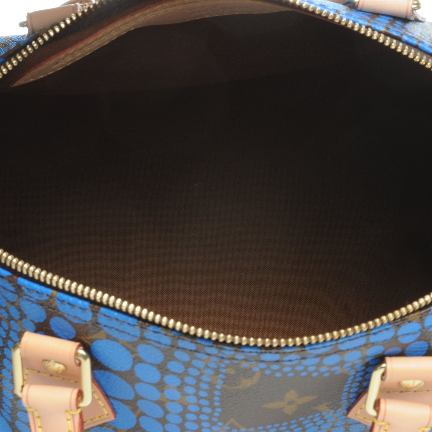 Louis Vuitton Monogram Kusama Town Speedy 30 Blue 5 of 7