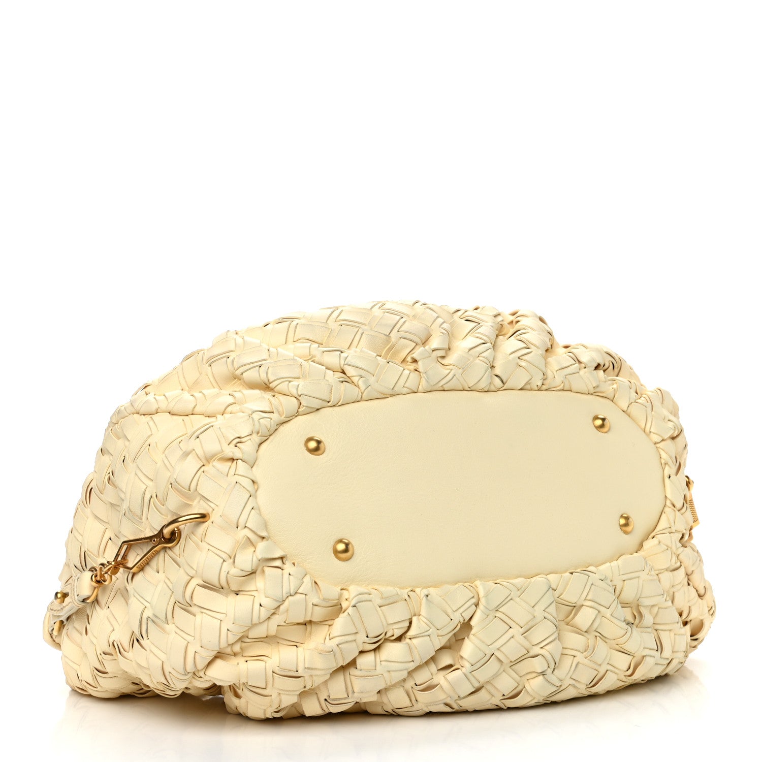 Miu Miu Nappa Woven Top Handle Satchel Beige 4 of 12