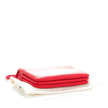 Celine Lambskin Small Trio Crossbody Bag Red 4 of 7