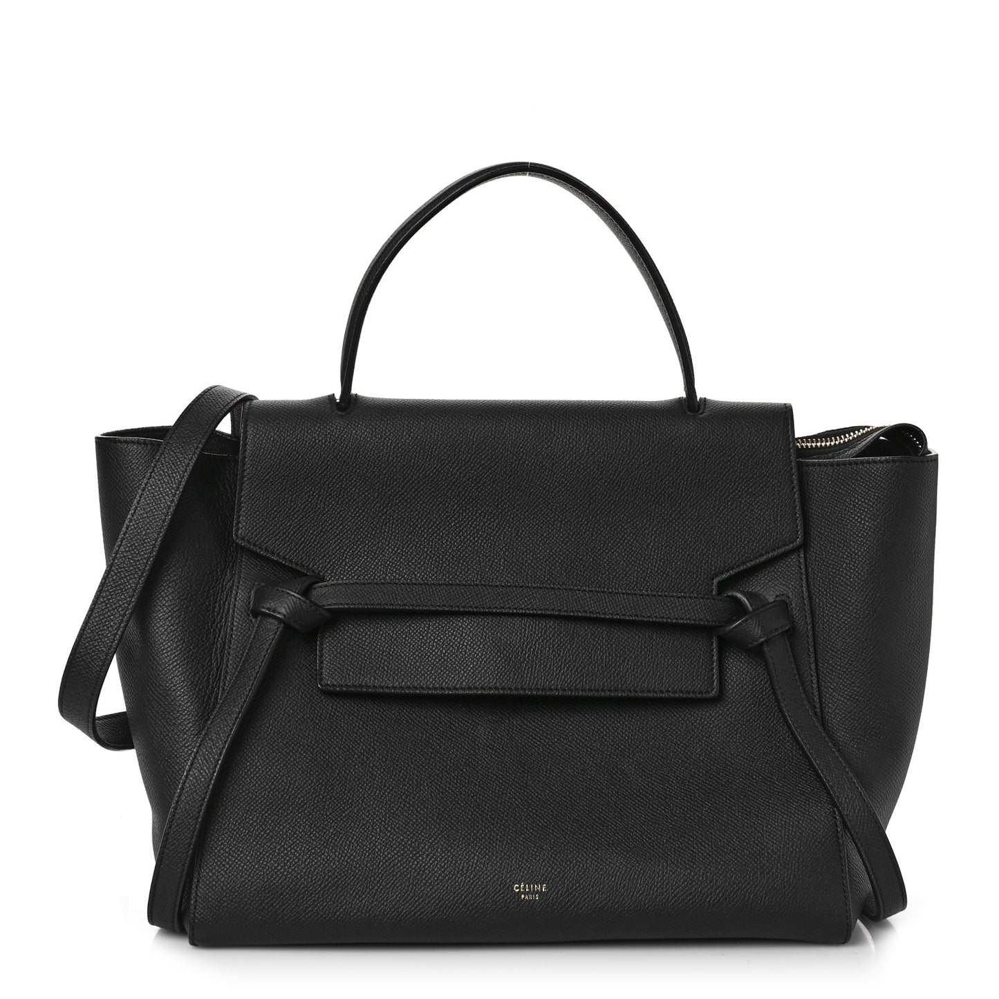 Grained Calfskin Mini Belt Bag Black
