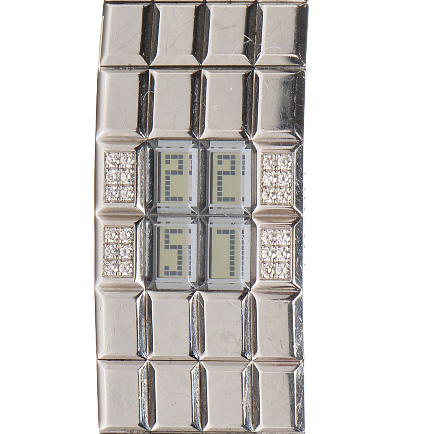 Stainless Steel Diamond 24mm Chocolat Digital Quartz Watch