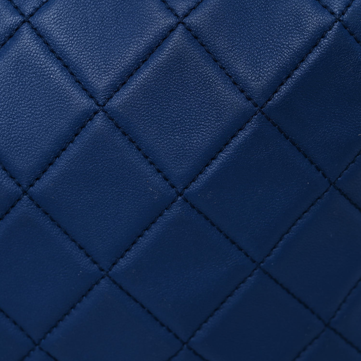Chanel Lambskin Quilted CC Chain Bucket Drawstring Bag Blue 10 of 10
