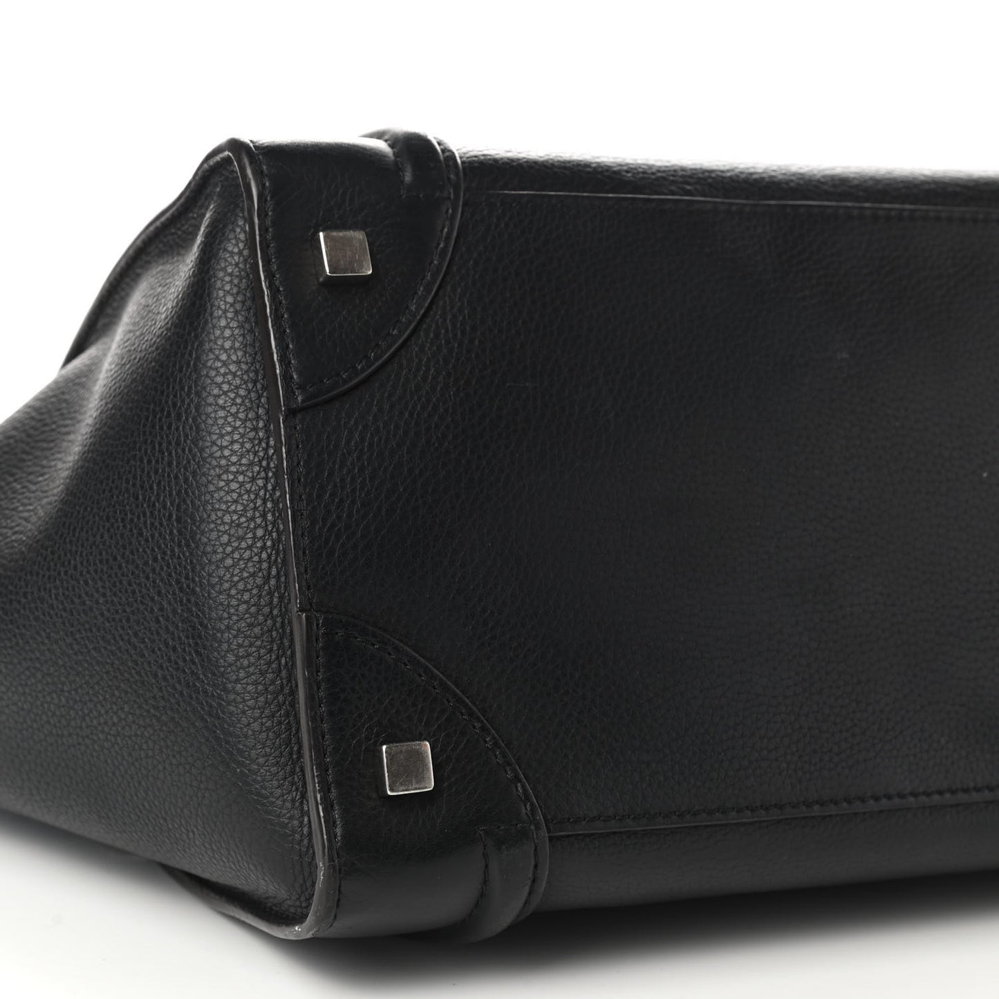 Drummed Calfskin Mini Luggage Black
