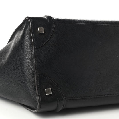 Celine Drummed Calfskin Mini Luggage Black 8 of 14